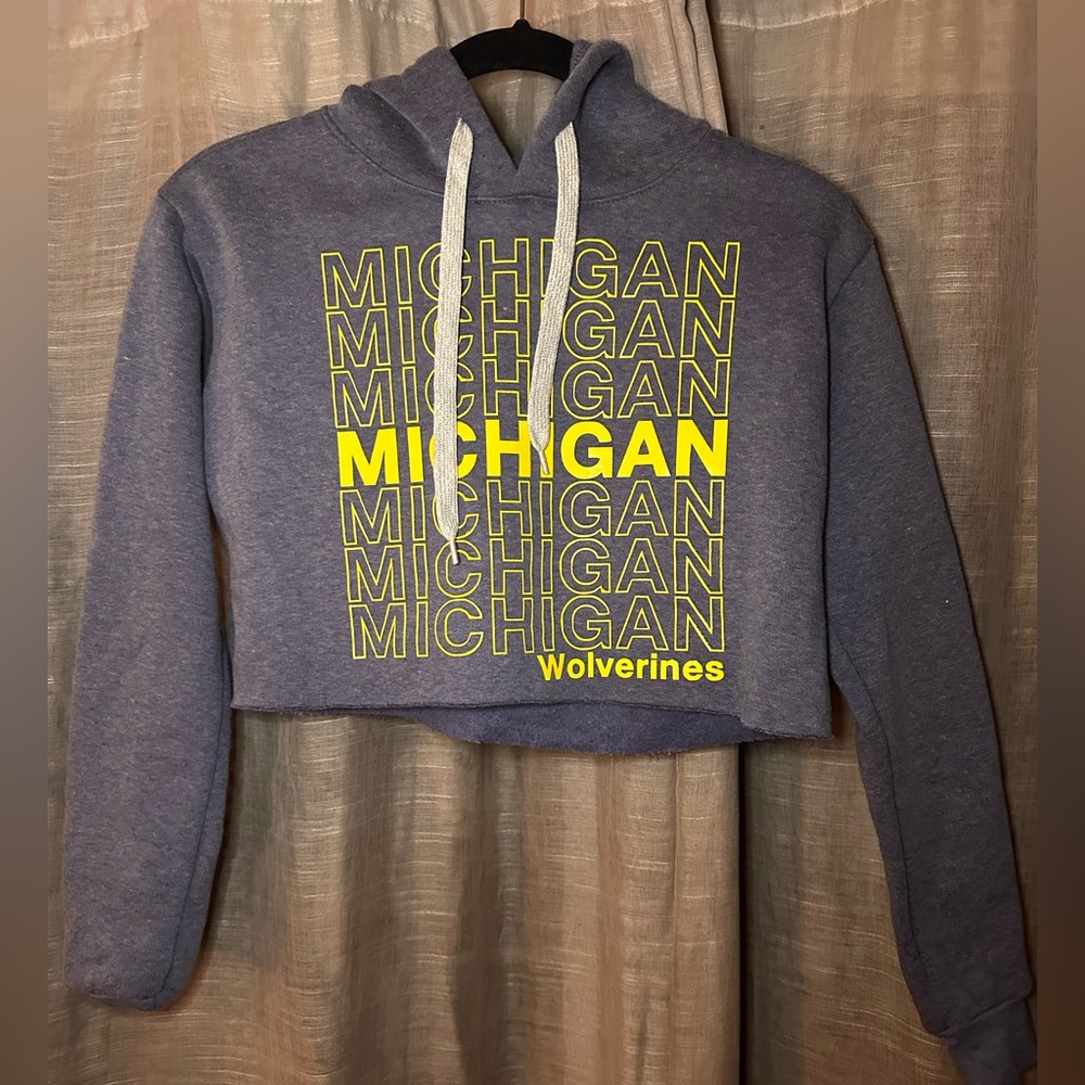 University of Michigan Crop Top Hoodie